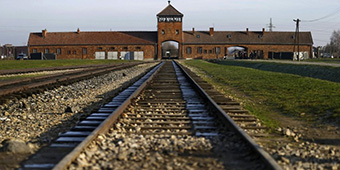 Train track to Auschwitz