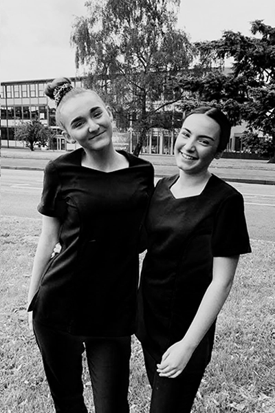 Lauren and Ellie Then