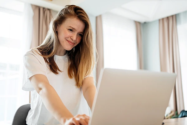 Student on laptop