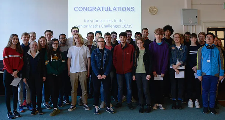 Students standing in group
