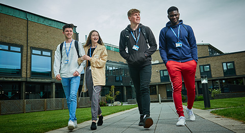Students outside London Road Campus