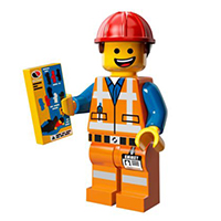 Lego figure of a builder