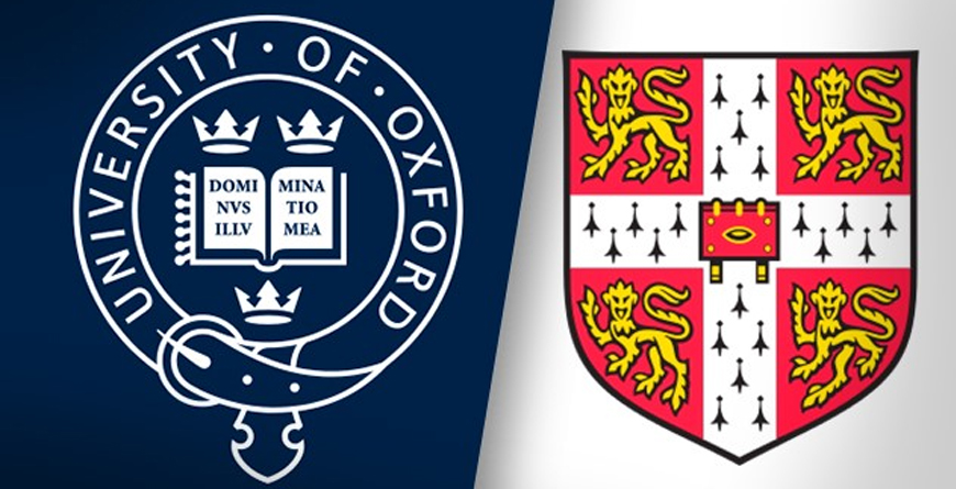Oxford and Cambridge logos